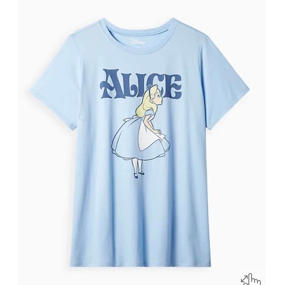 torrid Tops New Torrid Disney 2 2x 82 Alice In Wonderland Baby Blue